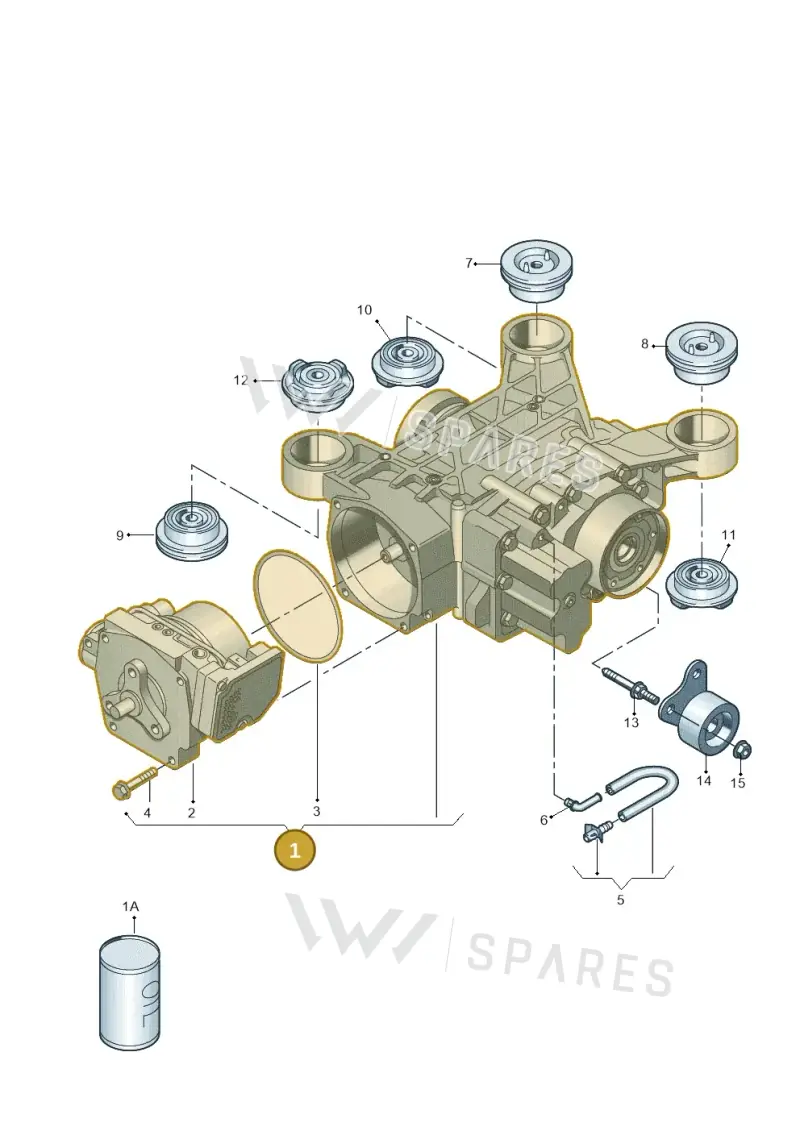 0CQ525010S — Audi A3 Sportback (2016-2020) diagram 890525000, position 1