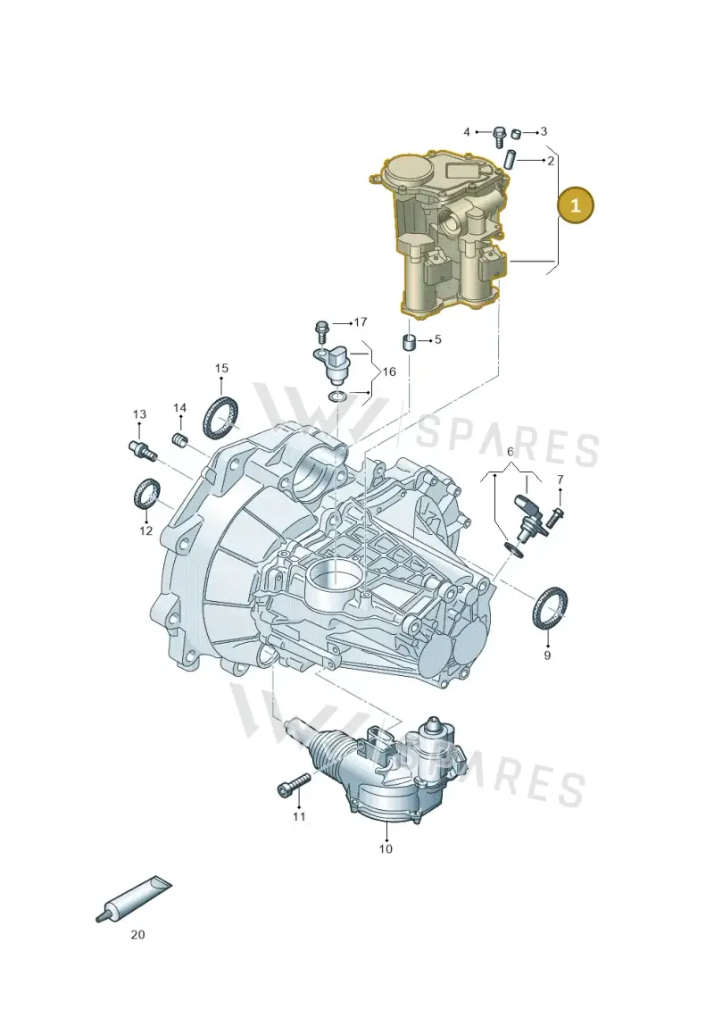 0CT311097E — Volkswagen Up! 1.0 BlueMotion (2016-2023) diagram 892304020, position 1