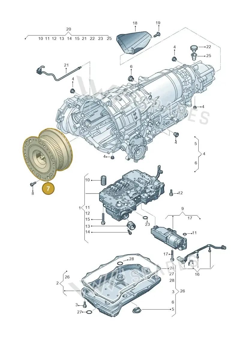 0D5323571 — Audi A8 (2017-2025) diagram 838325800, position 7