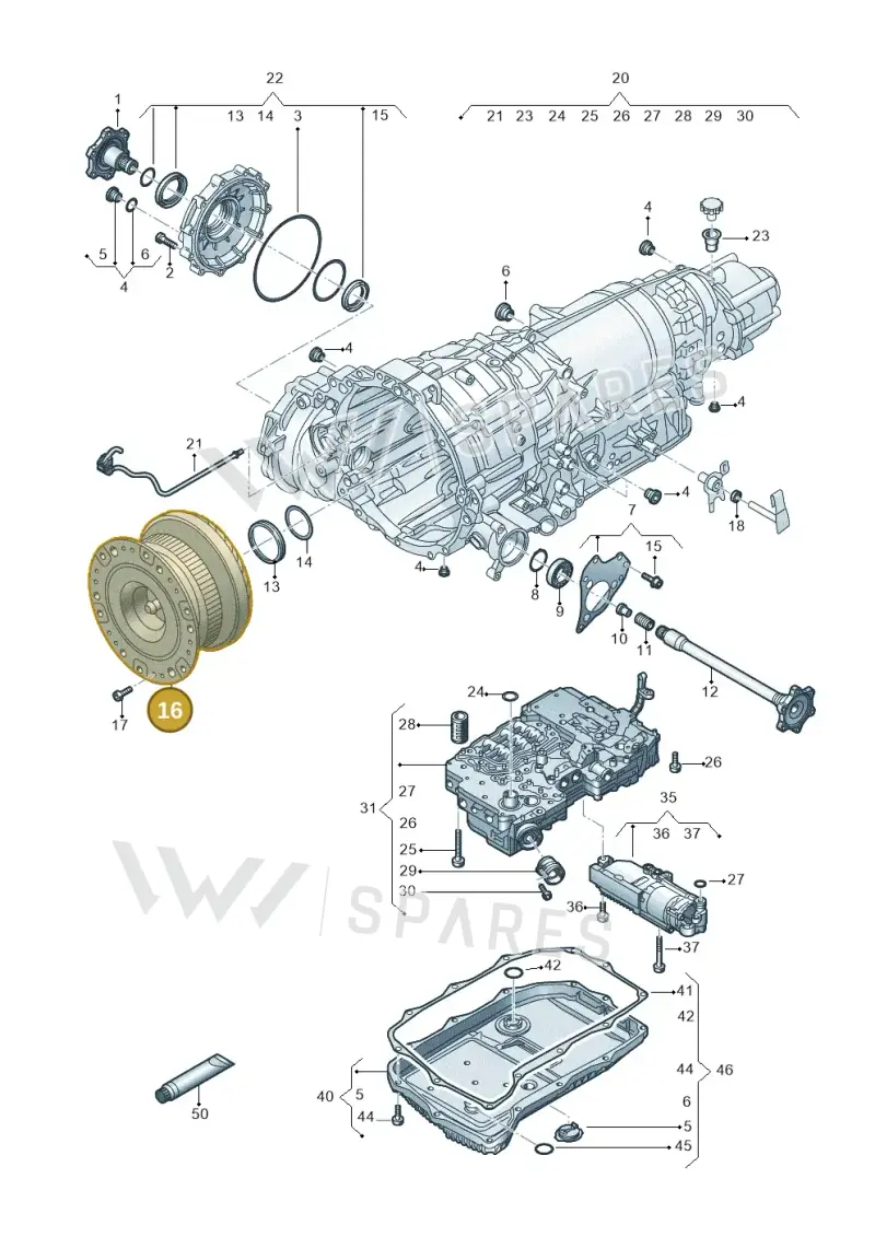 0D5323571A — Volkswagen Touareg (2017-2023) diagram 787300510, position 16