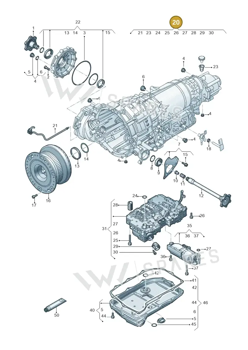 0D5398047D — Volkswagen Touareg (2017-2023) diagram 787300510, position 20