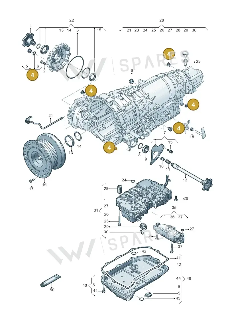 0D5398048 — Volkswagen Touareg (2017-2023) diagram 787300510, position 4