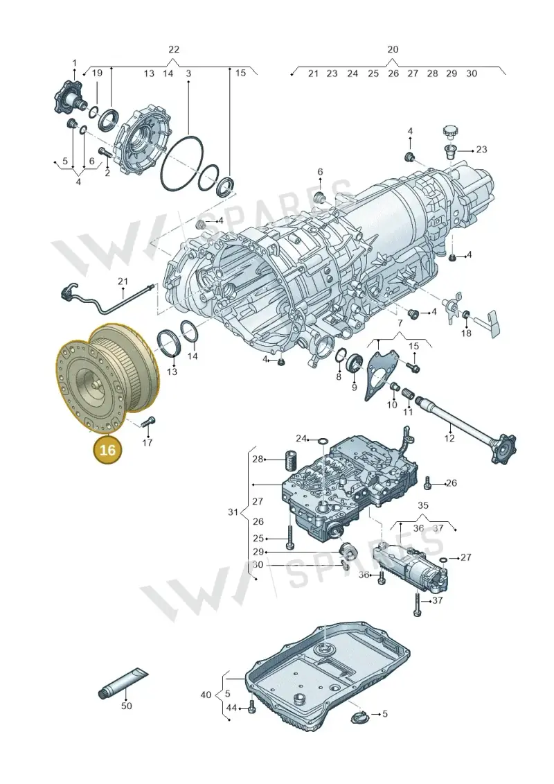 0D6323571B — Volkswagen Touareg (2017-2023) diagram 439300250, position 16