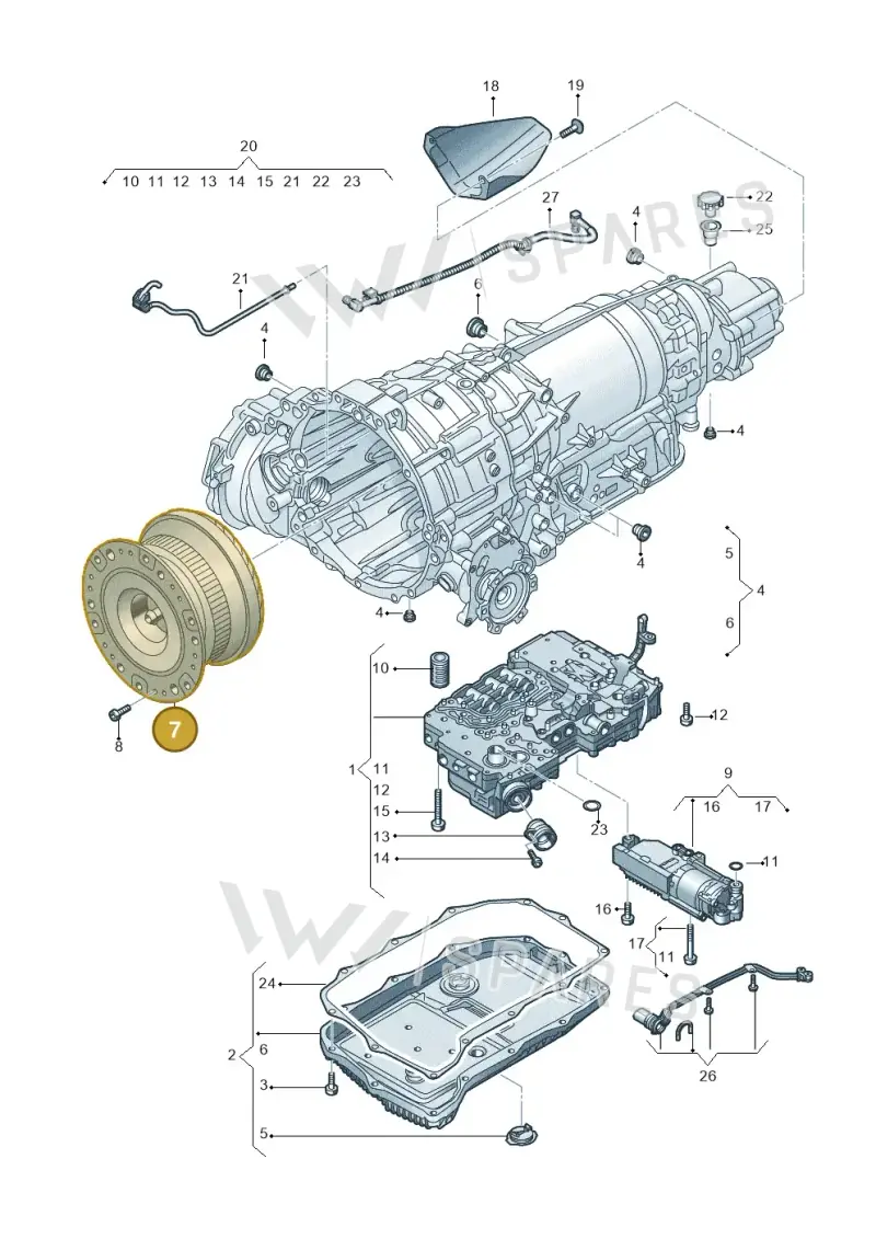 0D6323571C — Audi RS6 Avant (2019-2025) diagram 838325900, position 7