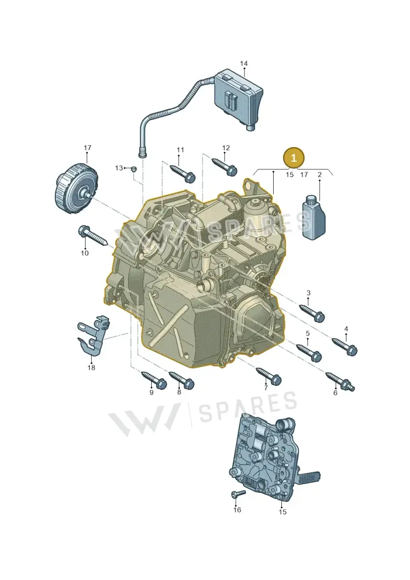 0D9300040P000 — Volkswagen Golf Sportsvan (2014-2020) diagram 827355010, position 1