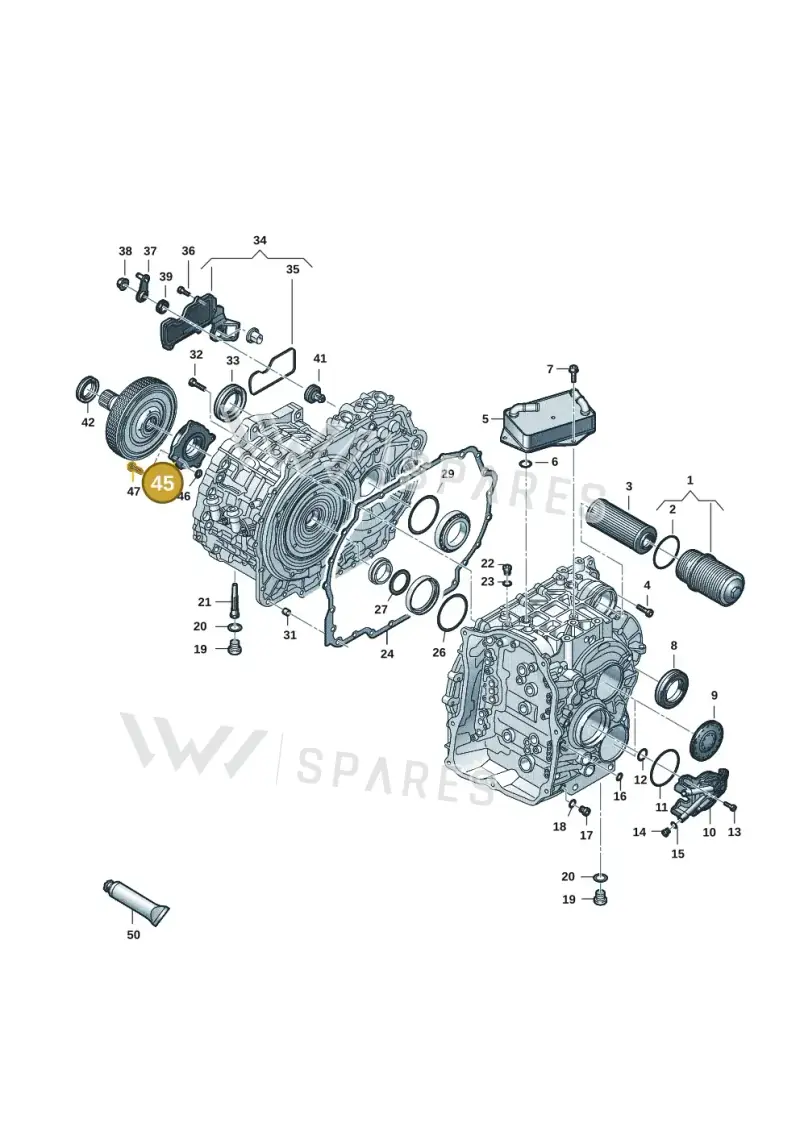 0DD141671A — Volkswagen Golf 2.0 BlueMotion (2019-2024) diagram 827300703, position 45