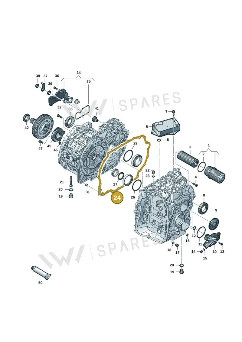 0DD301811B — Volkswagen Golf 2.0 BlueMotion (2019-2024) diagram 827300703, position 24