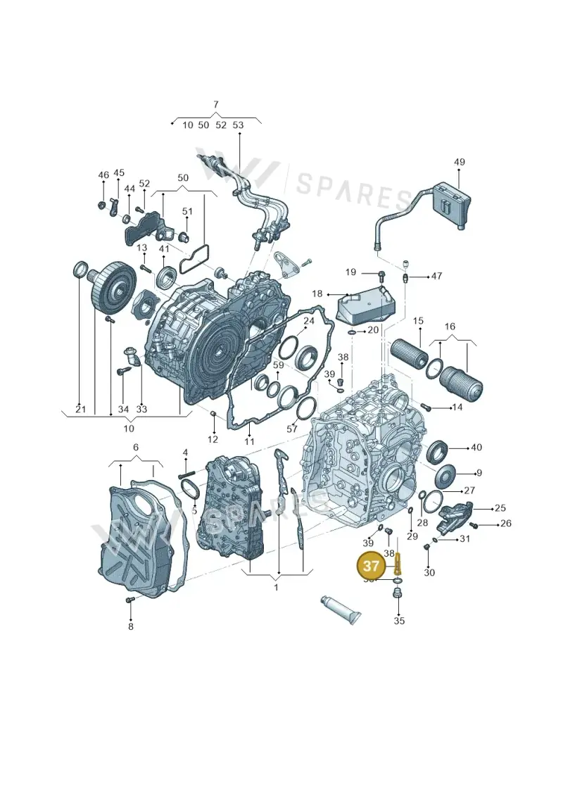 0DD321363 — Volkswagen Passat (2018-2022) diagram 589321075, position 37