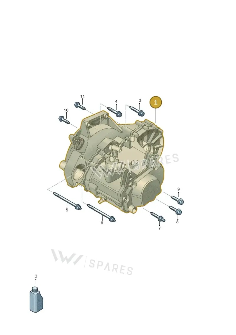0DF300045EX — Volkswagen Polo (2017-2025) diagram 837305070, position 1