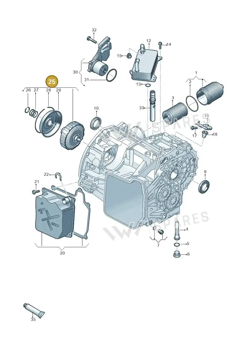 0GC398029B — Audi A3 Sportback (2019-2025) diagram 596300160, position 25