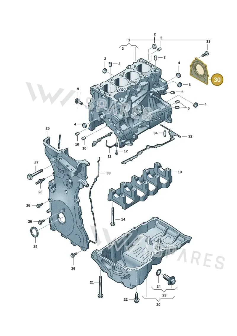 0XW103171F — Volkswagen Amarok twin cab (2022-) diagram 2hb103000, position 30