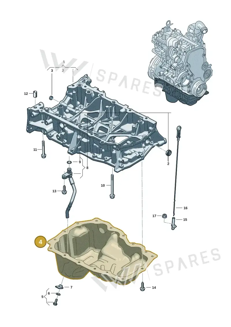 0XW103601B — Volkswagen Amarok twin cab (2022-) diagram 2hb103300, position 4