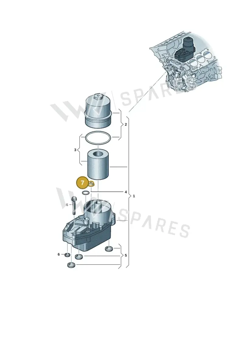 0XW115409 — Volkswagen Amarok twin cab (2022-) diagram 2hb115350, position 7