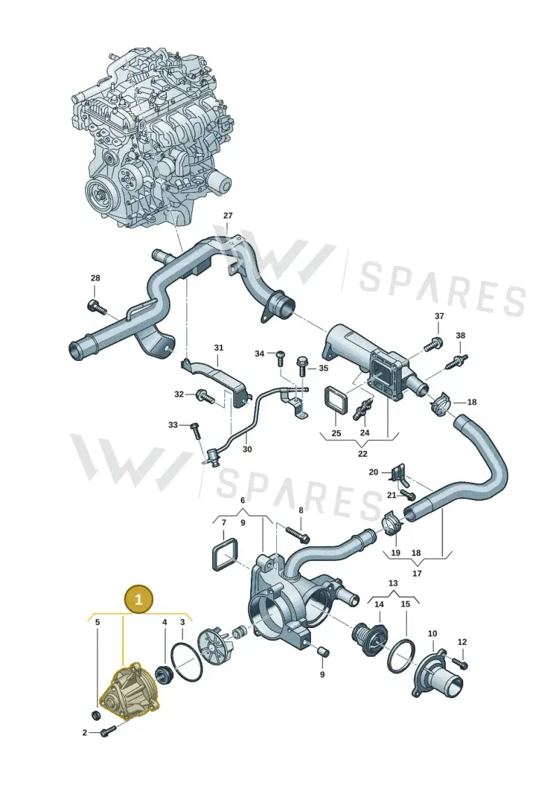 0XW121011E — Volkswagen Amarok twin cab (2022-) diagram 2hb121085, position 1