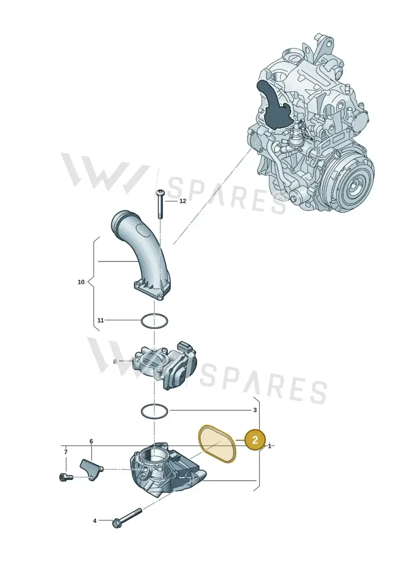 0XW129717A — Volkswagen Amarok twin cab (2022-) diagram 2hb129500, position 2