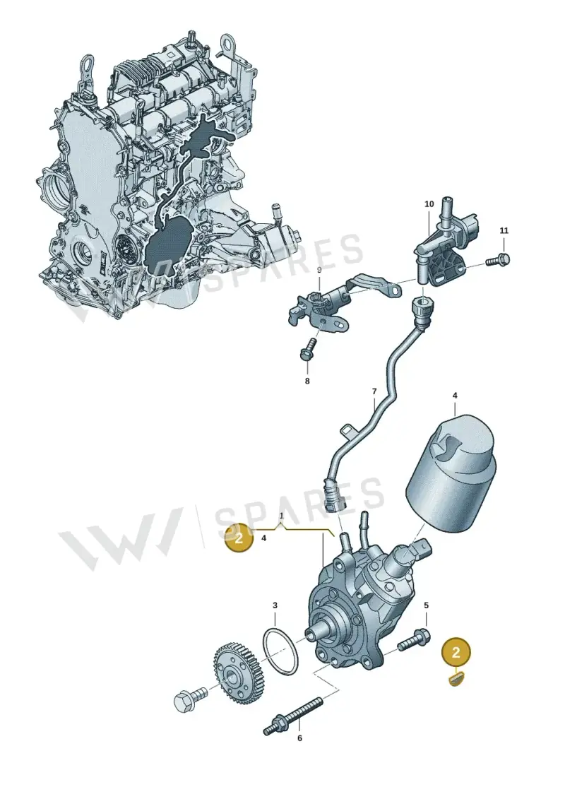 0XW130187 — Volkswagen Amarok twin cab (2022-) diagram 2hb130010, position 2