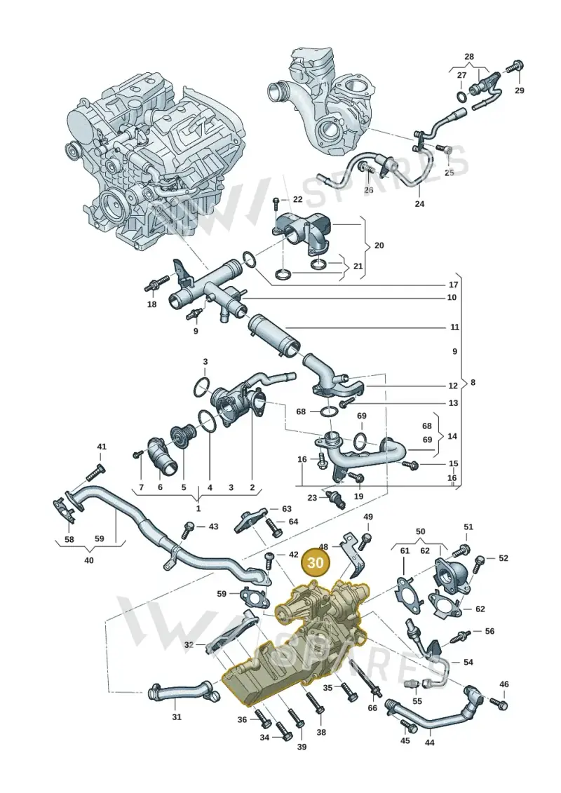 0XW131508C — Volkswagen Amarok twin cab (2022-) diagram 2hb121090, position 30