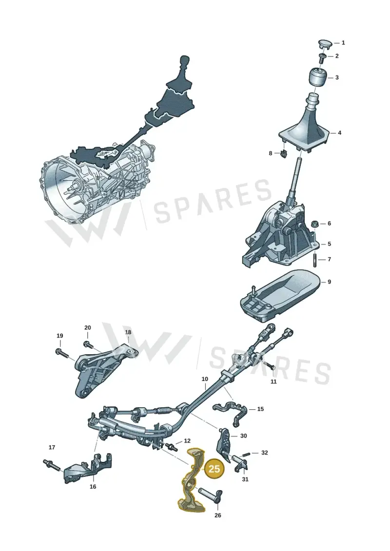 0XW311607B — Volkswagen Amarok twin cab (2022-) diagram 2hb711300, position 25