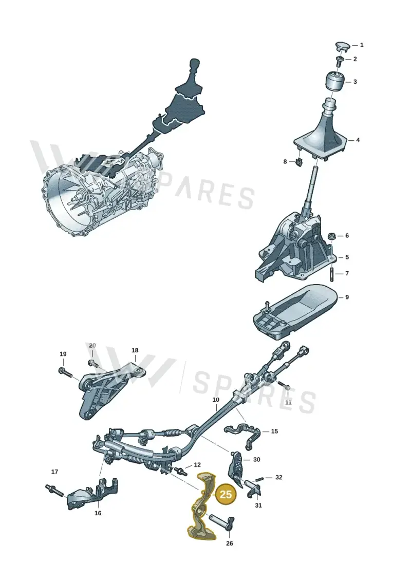 0XW311607C — Volkswagen Amarok twin cab (2022-) diagram 2hb711300, position 25