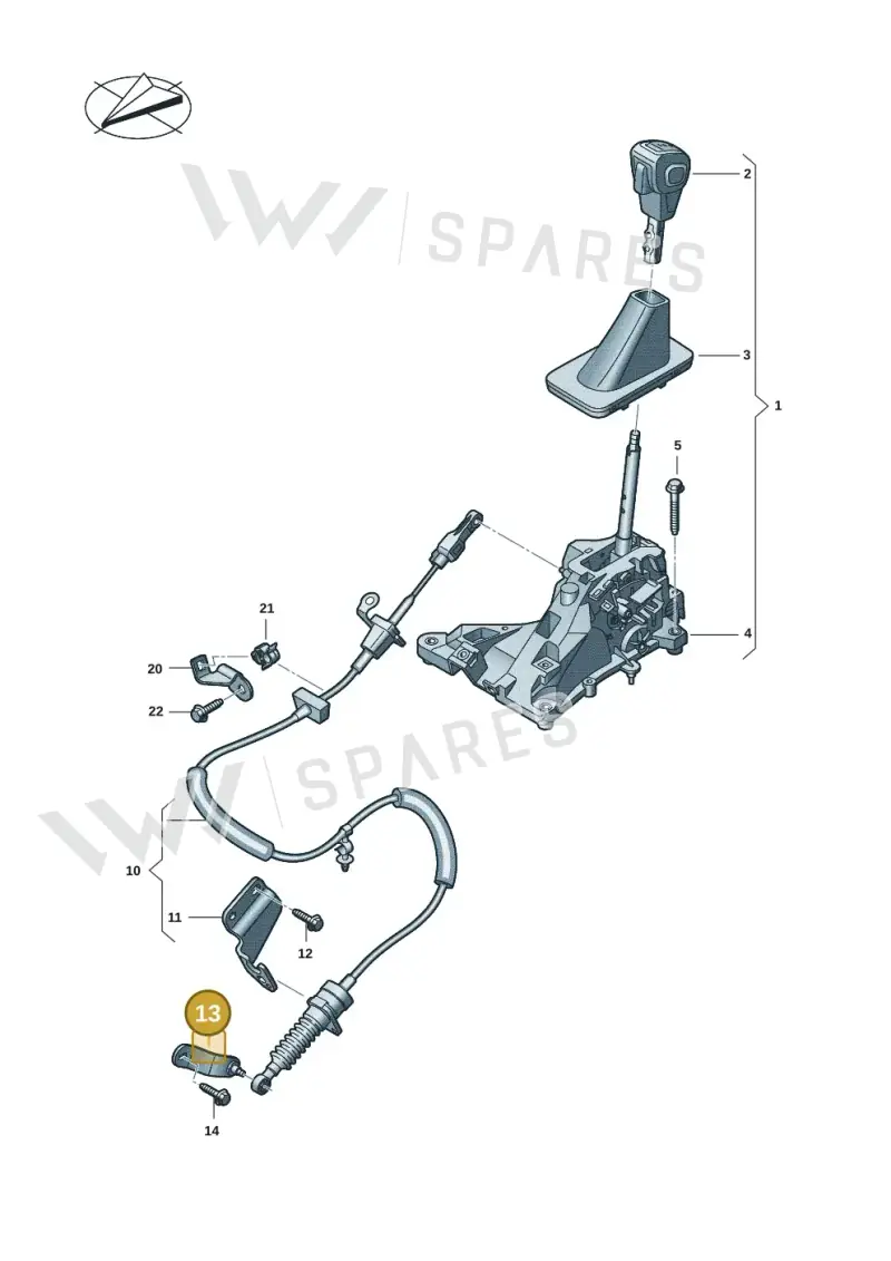0XW321171 — Volkswagen Amarok twin cab (2022-) diagram 2hb711400, position 13