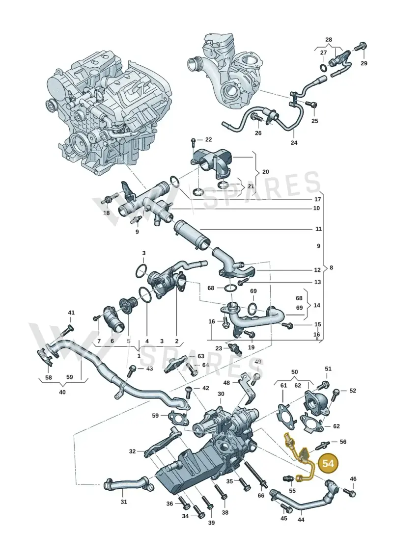 0XW906277A — Volkswagen Amarok twin cab (2022-) diagram 2hb121090, position 54