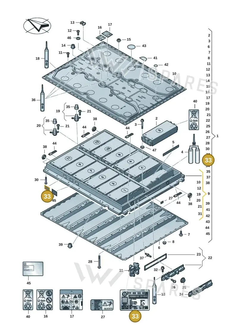 0Z1000100 — Volkswagen ID.7 Limousine Pro (2023-) diagram 082915053, position 33