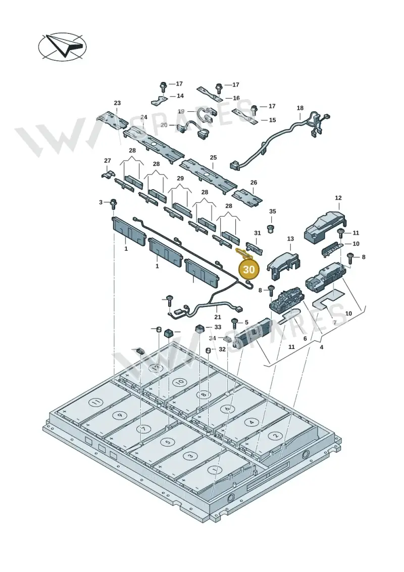0Z1903191F — Volkswagen ID.7 Limousine Pro (2023-) diagram 082915054, position 30