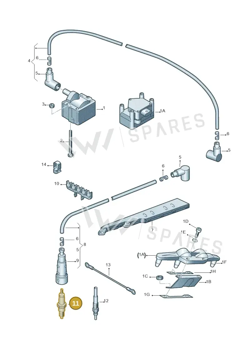 101000062AB — Volkswagen LUPO/3L TDI (2003-2005) diagram 232905000, position 11