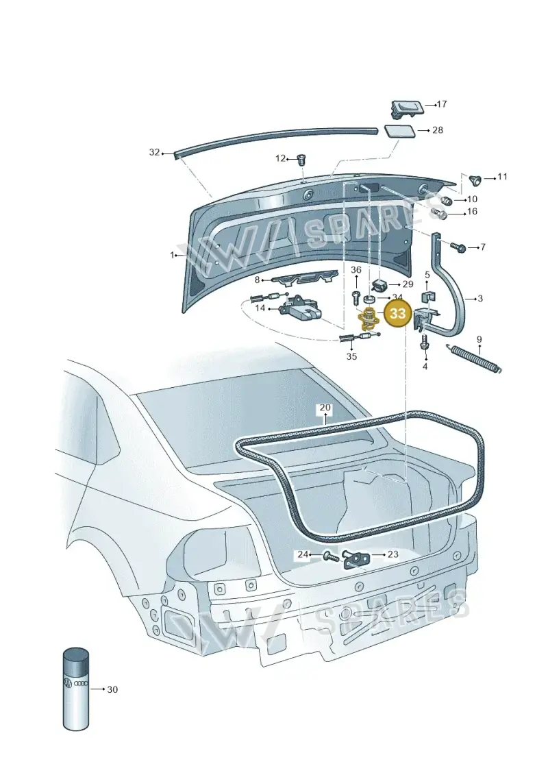 107827573T — Volkswagen Polo 1.6 (2013-2022) diagram 873827000, position 33