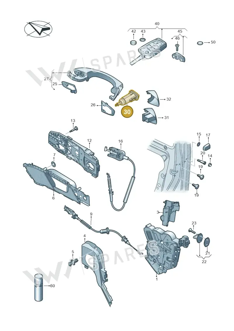 107837167CL — Volkswagen Golf 2.0 (2016-2020) diagram 746837000, position 30