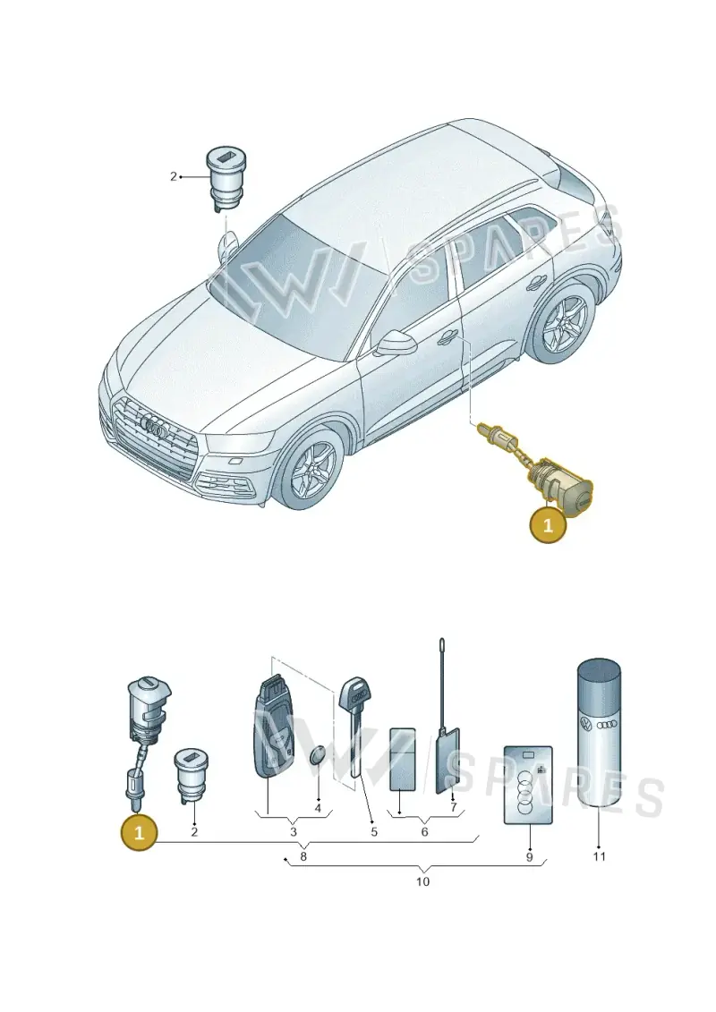 107837167FH — Audi Q5 (2016-2025) diagram 896837100, position 1