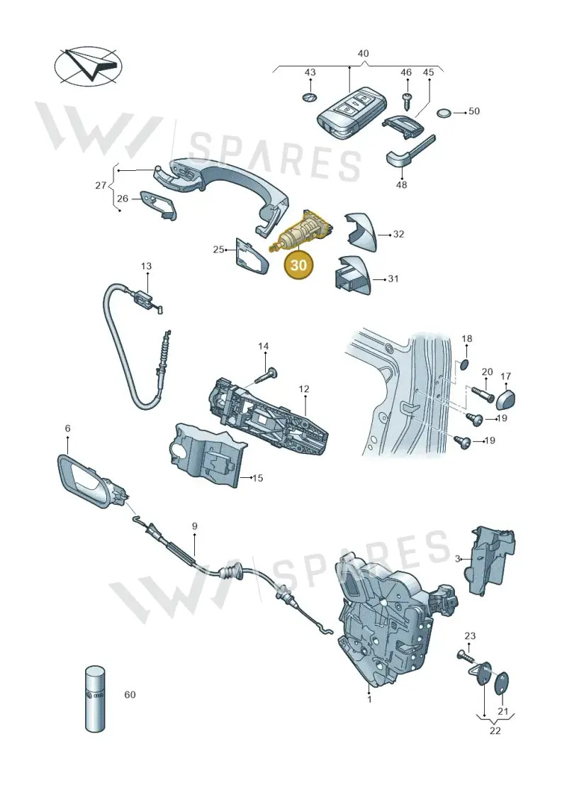 107837167LR — Skoda Rapid (2012-2022) diagram 851837000, position 30