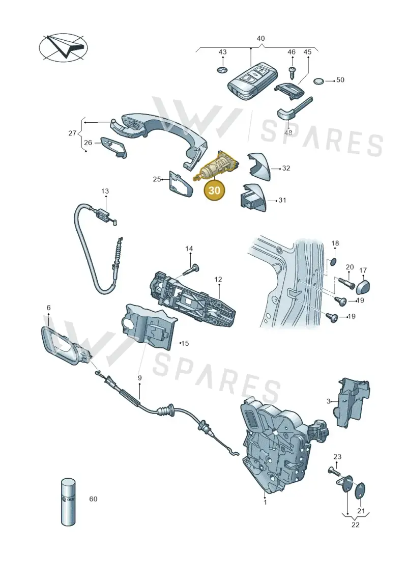 107837167LS — Skoda Fabia (2021-2022) diagram 851837000, position 30
