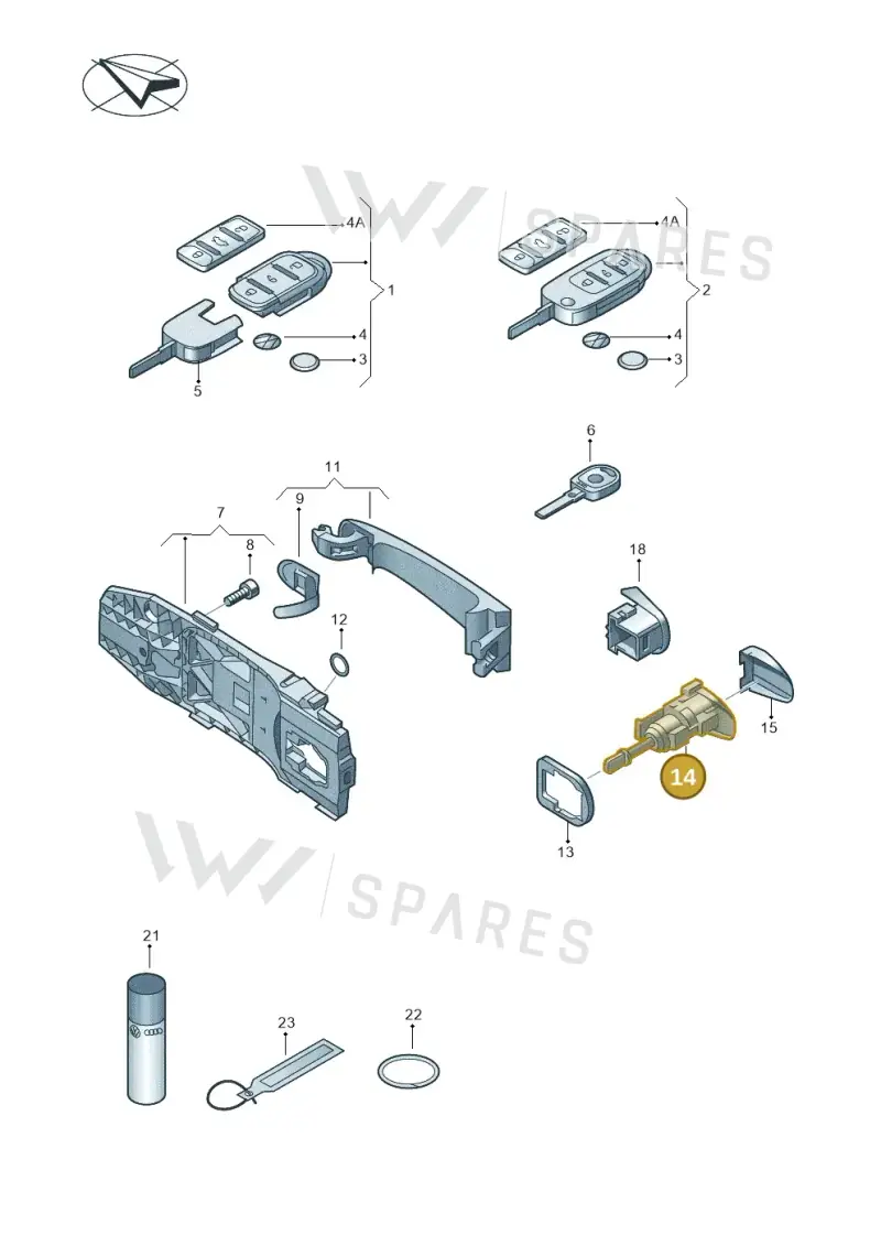 107837167VB — Volkswagen Tiguan (2011-2018) diagram 634837100, position 14