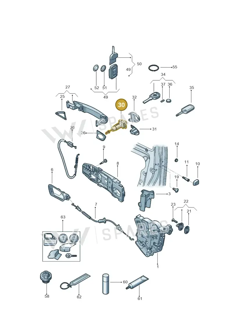 107837168EJ — Volkswagen Up! 1.0 TSI (2013-2017) diagram 559837000, position 30