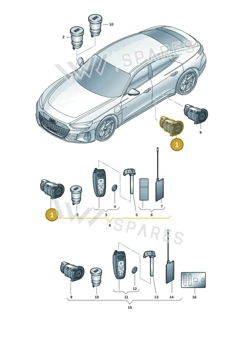 107837168FG — Audi RS e-tron GT (2020-2025) diagram 4j1837010, position 1
