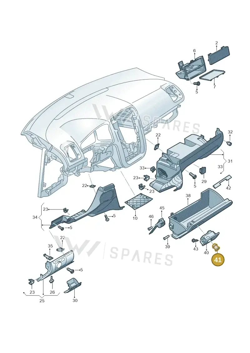 107857113JC — Volkswagen Scirocco 2.0 (2014-2017) diagram 482857200, position 41