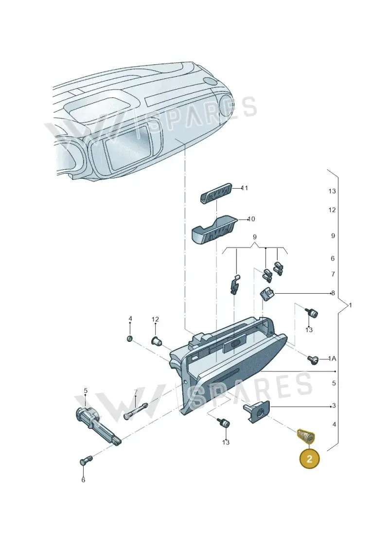107857113JC — Volkswagen Beetle (2016-2019) diagram 801857200, position 2