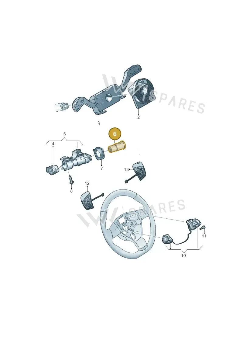 107905855CF — Volkswagen Amarok twin cab (2022-) diagram 861953500, position 6
