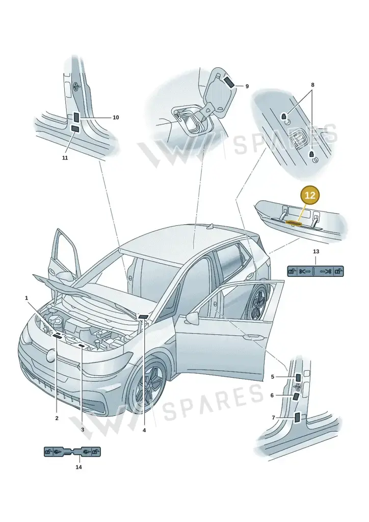 10A010001 — Volkswagen ID.3 Pro (2019-2024) diagram 10a010000, position 12