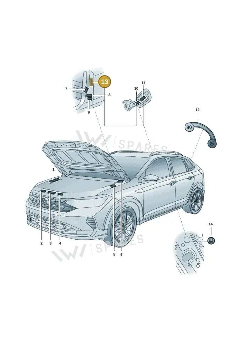 10A010048 — Volkswagen Nivus (2020-) diagram 67b010000, position 13