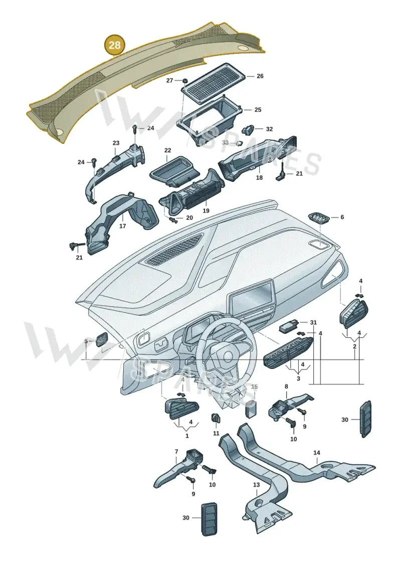 10A819403D9B9 — Volkswagen ID.3 Pro (2019-2024) diagram 10a819300, position 28