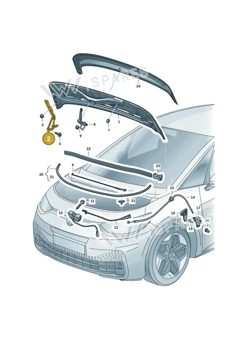 10A823302A — Volkswagen ID.3 Pro (2019-2024) diagram 10a823000, position 2