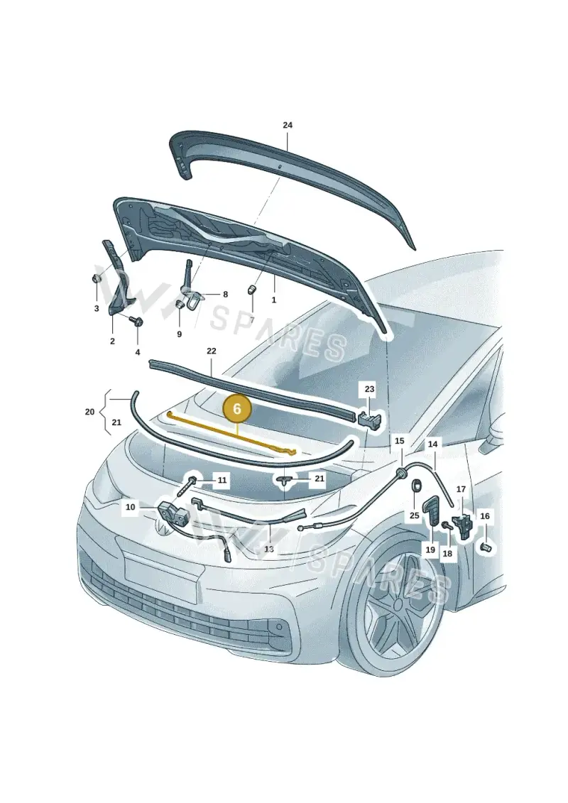 10A823363B — Volkswagen ID.3 (2021-) diagram 10d823000, position 6