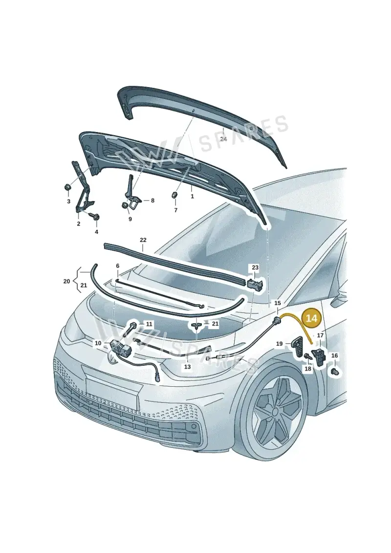 10A823535A — Volkswagen ID.3 Pro (2019-2024) diagram 10a823000, position 14