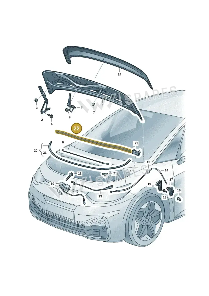 10A823723 — Volkswagen ID.3 Pro (2019-2024) diagram 10a823000, position 22