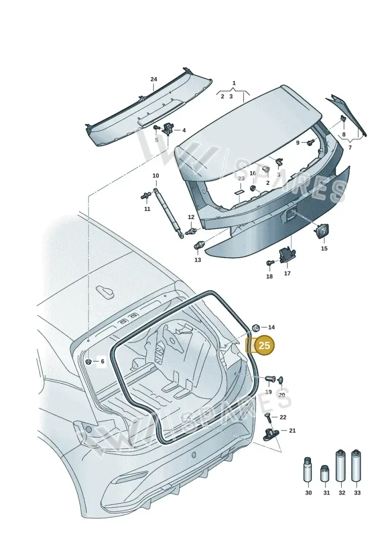10A827705C — SEAT CUPRA Born (2021-) diagram 10s827000, position 25
