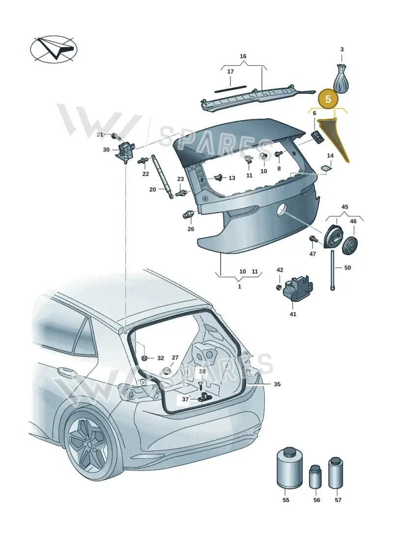 10A827939A041 — Volkswagen ID.3 Pro (2019-2024) diagram 10a827000, position 5