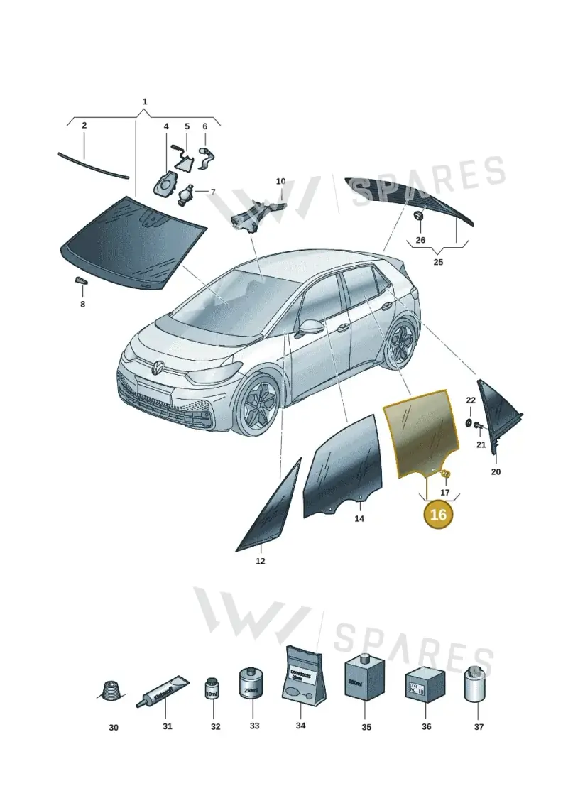 10A845025B — SEAT CUPRA Born (2021-) diagram 10a845000, position 16