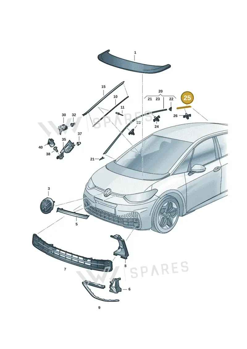 10A853703C5AP — Volkswagen ID.3 Pro (2019-2024) diagram 10a853000, position 25